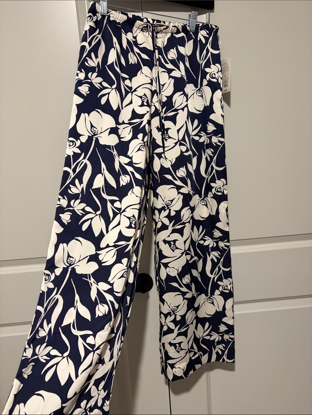 a new day Navy & White Floral Wide-Leg Pants
